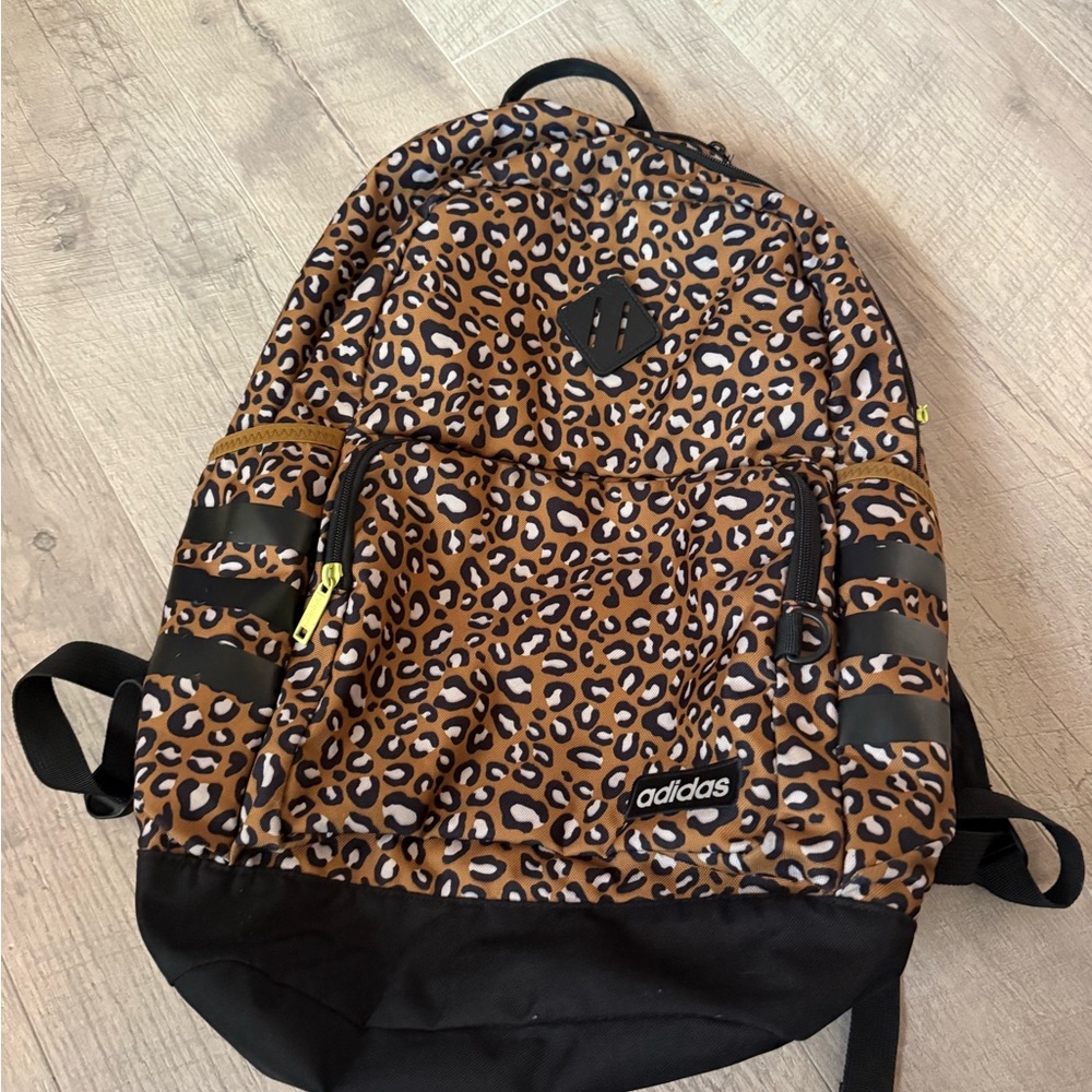 Adidas Leopard Pattern Backpack with Black Accents